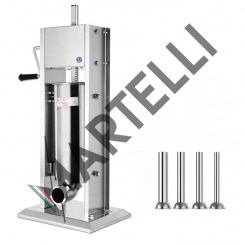 професионални вертикални пълначки за наденици и кайма MARTELLI 7 литра Deluxe