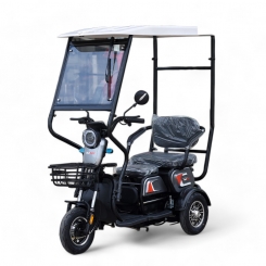 Електрическа двуместна триколка FullMax С1+ 1500W С ПОКРИВ и реглаж на втората седалка модел 2025 година