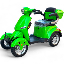Електрическа Четириколка FM4 B4 1500W, 60V, Моторна Спирачка, Електриково Зелено