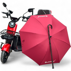 Триместна електрическа триколка С2+ 800W, 5 батерии, 3 скорости 60V, 20Ah, Червена перла