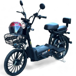 Двуместен електрически скутер, велосипед с педали Fullmax Balkan 48V/20Ah, 80км преход, 750W, 20 инча гуми, черен