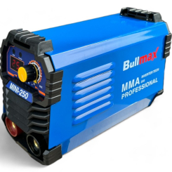 Инверторен електрожен Bullmax 250A HA, Hot Start, Anti-stick, 4 метра кабели