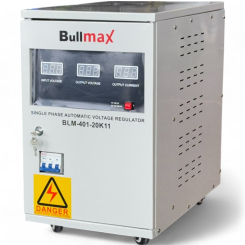 Монофазен Servo /безчетков/ автоматичен стабилизатор за ток и напрежение Bullmax 20000VA/16000W с колелца