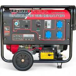 Бензинов генератор за ток Bullmax 7KW, Монофазен, Ел Старт, 420сс, Преносим