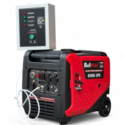 Инверторен обезшумен генератор за ток Bullmax 6500i, 6kW, AVR, преносим, чиста синусоида, дистанционно, ATS