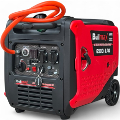 Инверторен обезшумен генератор за ток Bullmax 6500i LPG,6.4kW, 5.4kW Бензин, Газ, ел. старт, дистанционно, чиста синусоида