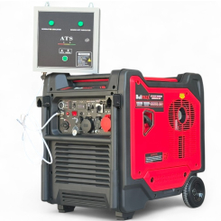 Комбиниран обезшумен инверторен генератор за ток Bullmax 10500i, 10.5KW, монофазен, трифазен, преносим, чиста синусоида, АТS