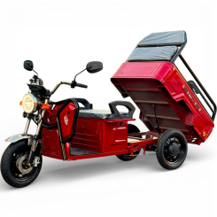 Двуместна товарна електрическа триколка Bullmax-S500, 2500W, 60V,20Ah, 5 батерии,EEC Сертификат, Червена