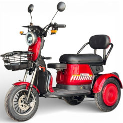 Двуместна електрическа триколка Pudding Grande, 2000W,EEC Сертификат, 60V/20Ah, Две кошници, 5 Батерии